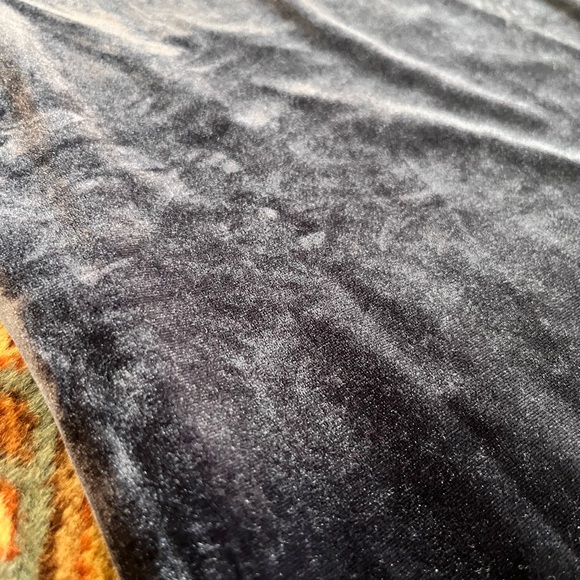 NWT Banana Republic blue velvet mock neck top fitted navy s - Picture 7 of 7